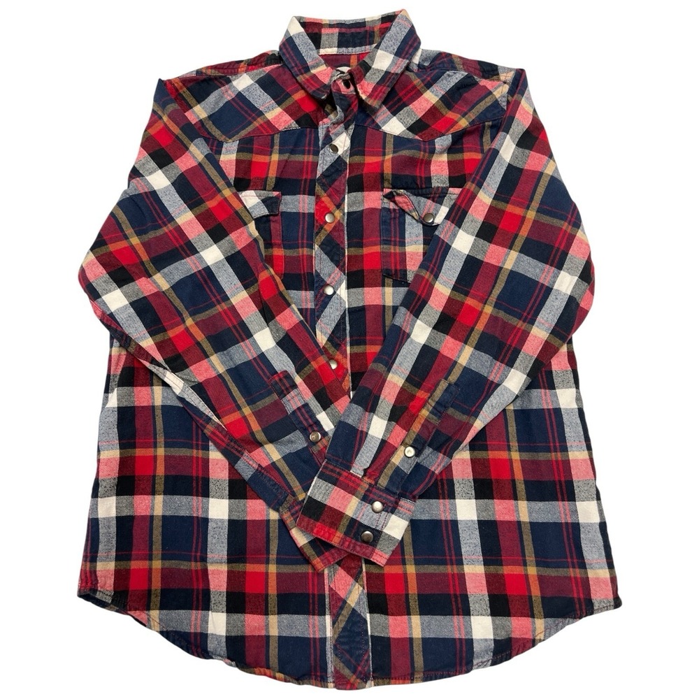 Wind River Flannel Shirt Long Sleeve Classic‎ Fit Men's Medium Snap Button Plaid